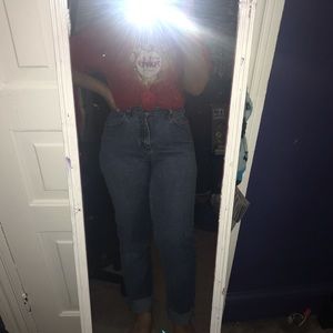 High waisted mom jeans